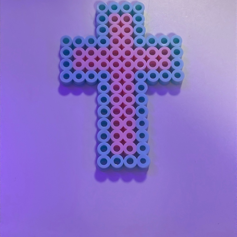 Pastel Cross Beaded Decor